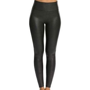 NWT Spanx Faux Leather Black Leggings XS